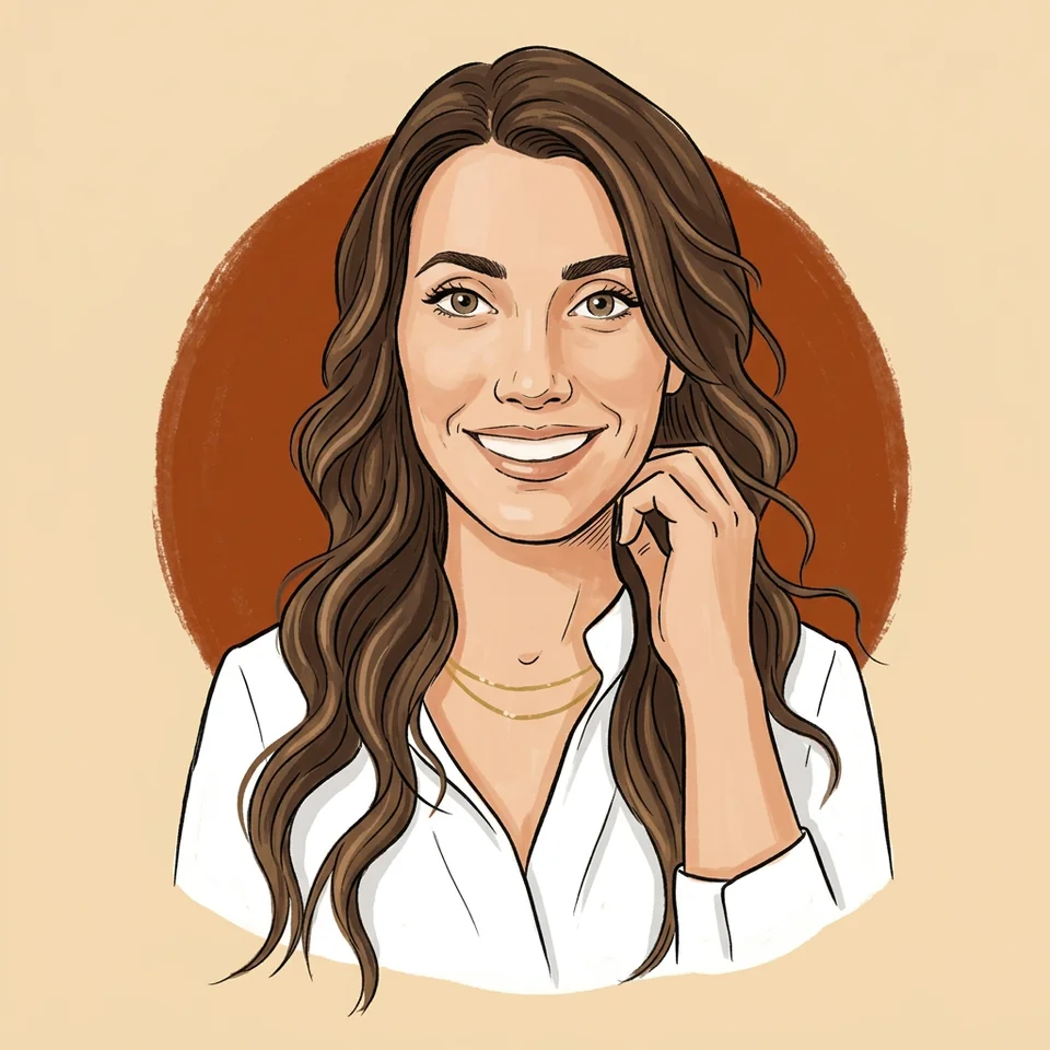 Illustrated caricature of Jessica Walrack
