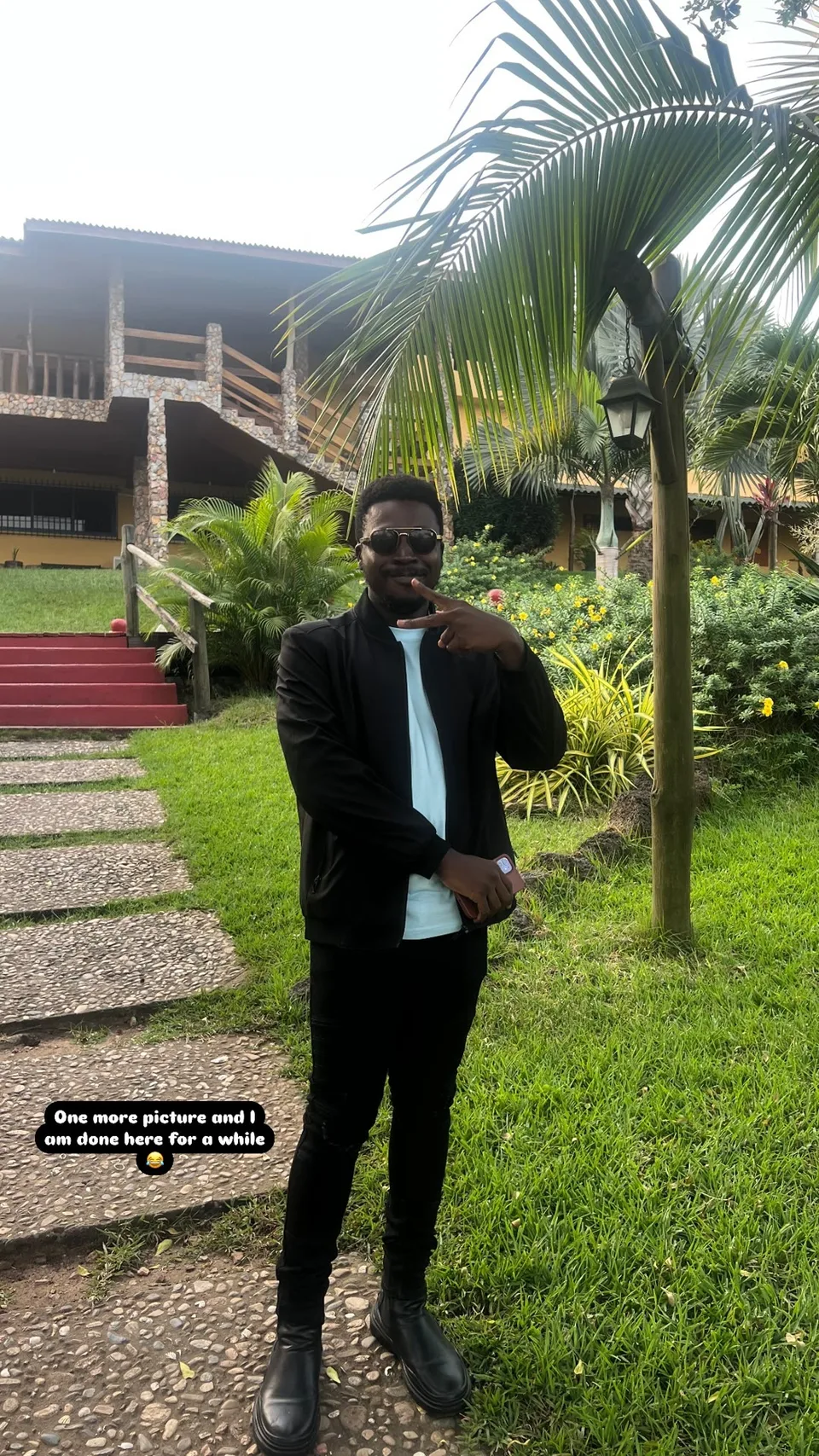 Me in a garden in Accra