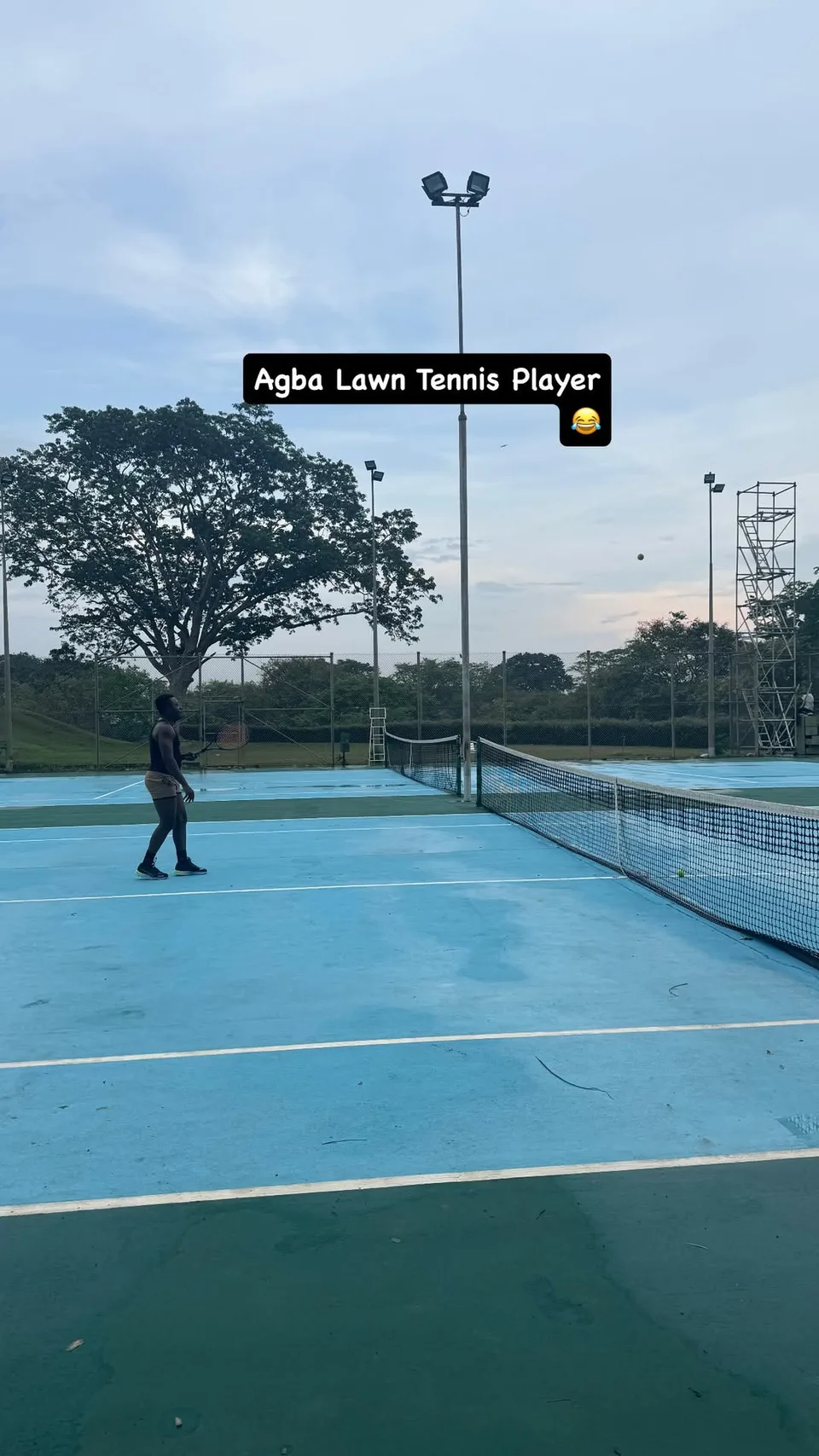 Me on the court: Agba Lawn Tennis Player